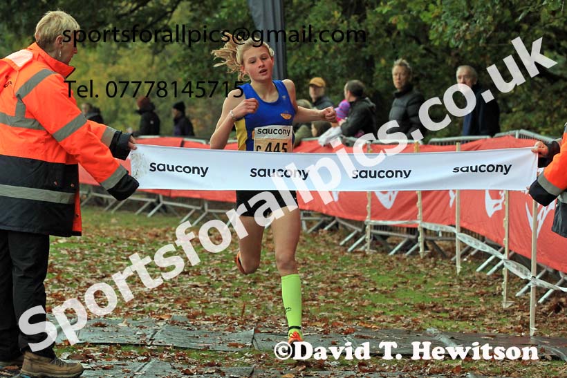 Girls Under-13s, 2022 National Cross Country Relays, Berry Hill Park, Mansfield.  Photo: David T. Hewitson/Sports for All Pics